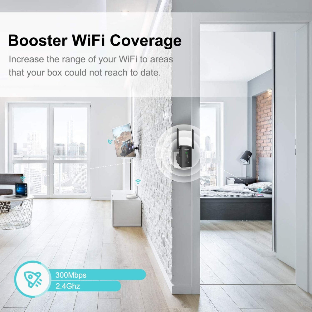 Wi Fi репітер Aigital WN532 300 Мбіт/с 2 4 ГГц з Ethernet портами