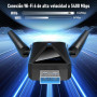 Мережевий Wi-Fi 6E адаптер ElecMoga AX5400 для ПК