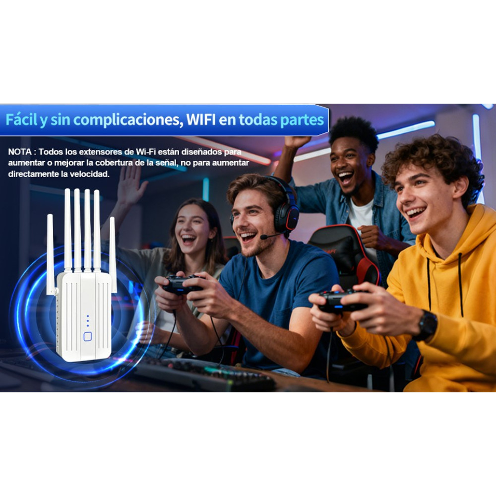 WiFi усилитель сигнала IDAKODU с 6 антеннами WiFi репитер 300 Mbps