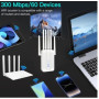 WiFi усилитель сигнала IDAKODU с 6 антеннами WiFi репитер 300 Mbps