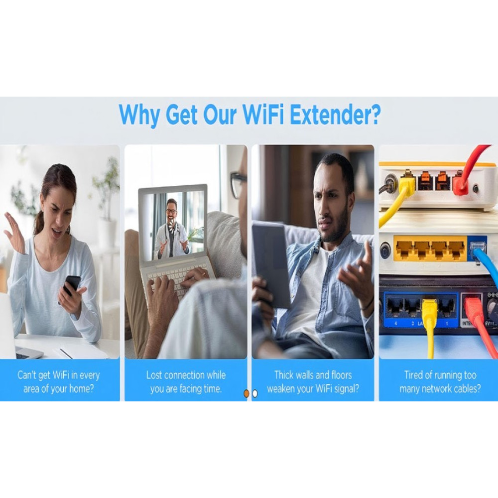 Усилитель WiFi сигнала TGDLLF Dual Band 2 4G 5G до 800 м² с Ethernet портом