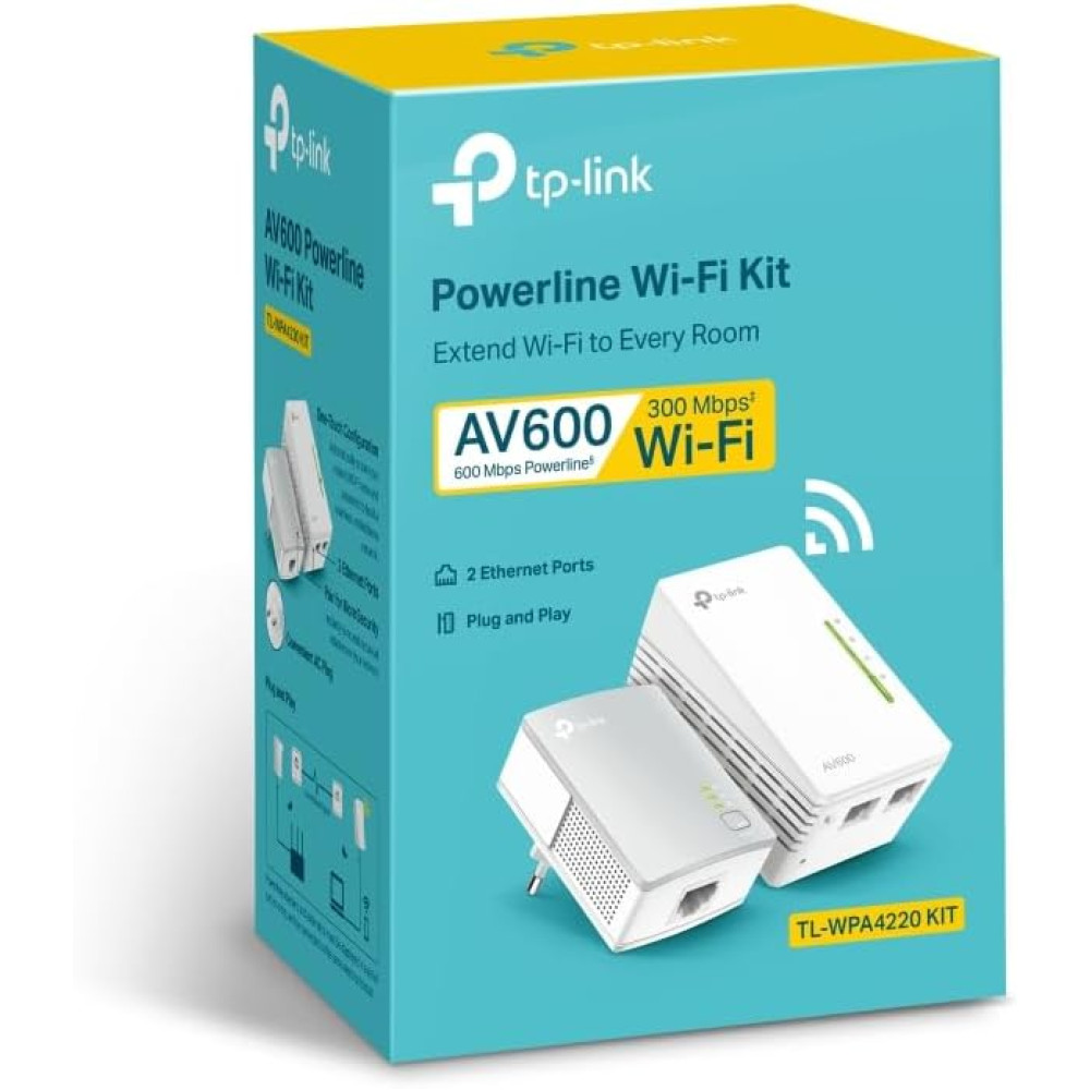 Powerline адаптер TP-Link AV600 WiFi TL-WPA4220KIT