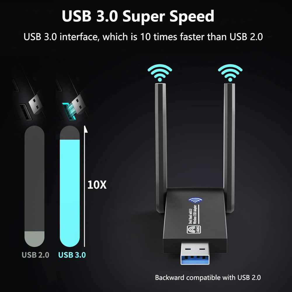Wi-Fi Bluetooth 5 0 адаптер USB 1300M 2 4G/5G AC