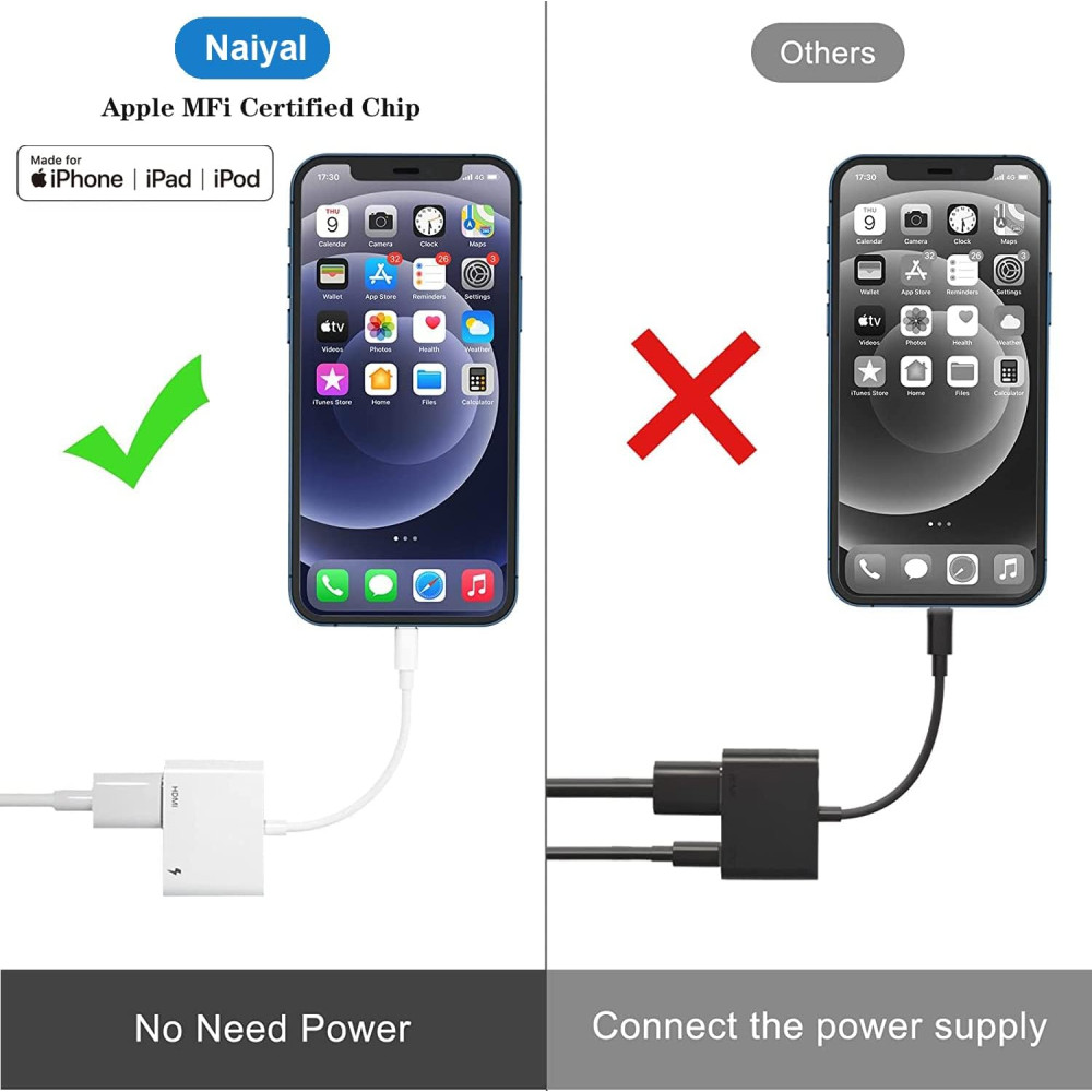 Адаптер Lightning HDMI цифровий AV конвертер відеоадаптер 1080P з iPhone iPad на телевізор проектор монітор