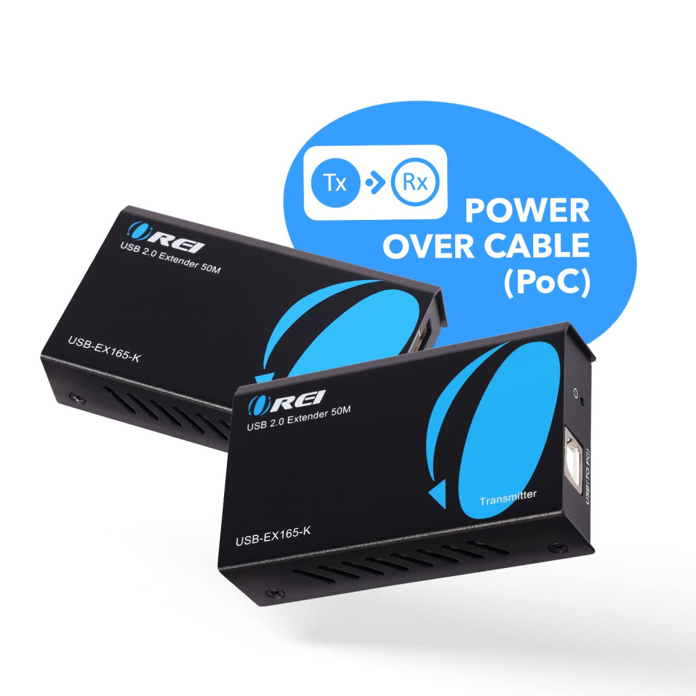 Расширитель USB сигнала OREI USB-EX165-K через кабель Ethernet до 50 м 