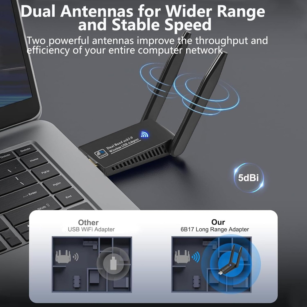Wi-Fi Bluetooth 5 0 адаптер USB 1300M 2 4G/5G AC