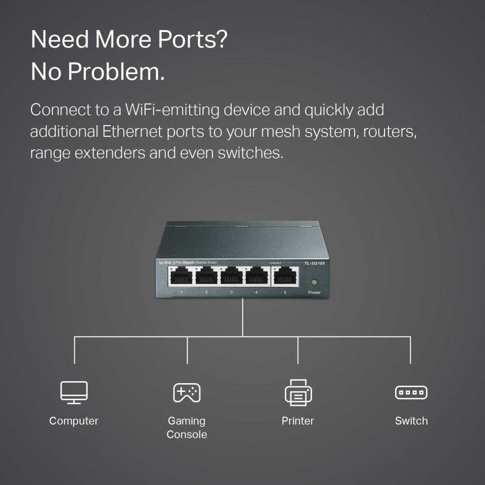 Комутатор TP-Link TL-SG105 5 портів