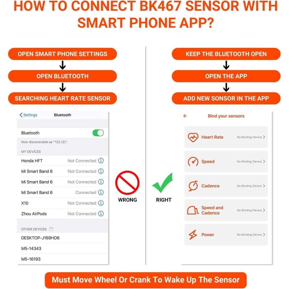 Датчик каденса и скорости COOSPO для велосипеда Bluetooth ANT+ IP67