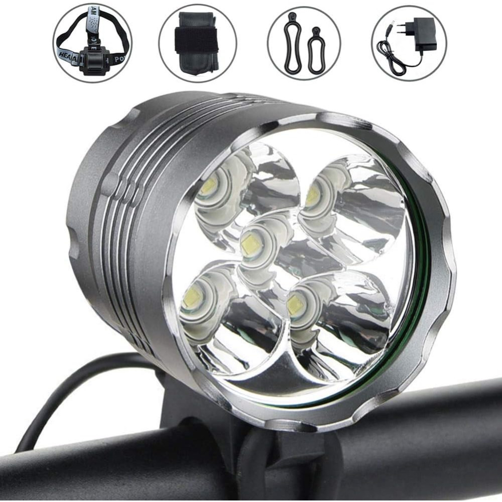 LED Велофара аккумуляторная WASAGA 6000LM IPX6