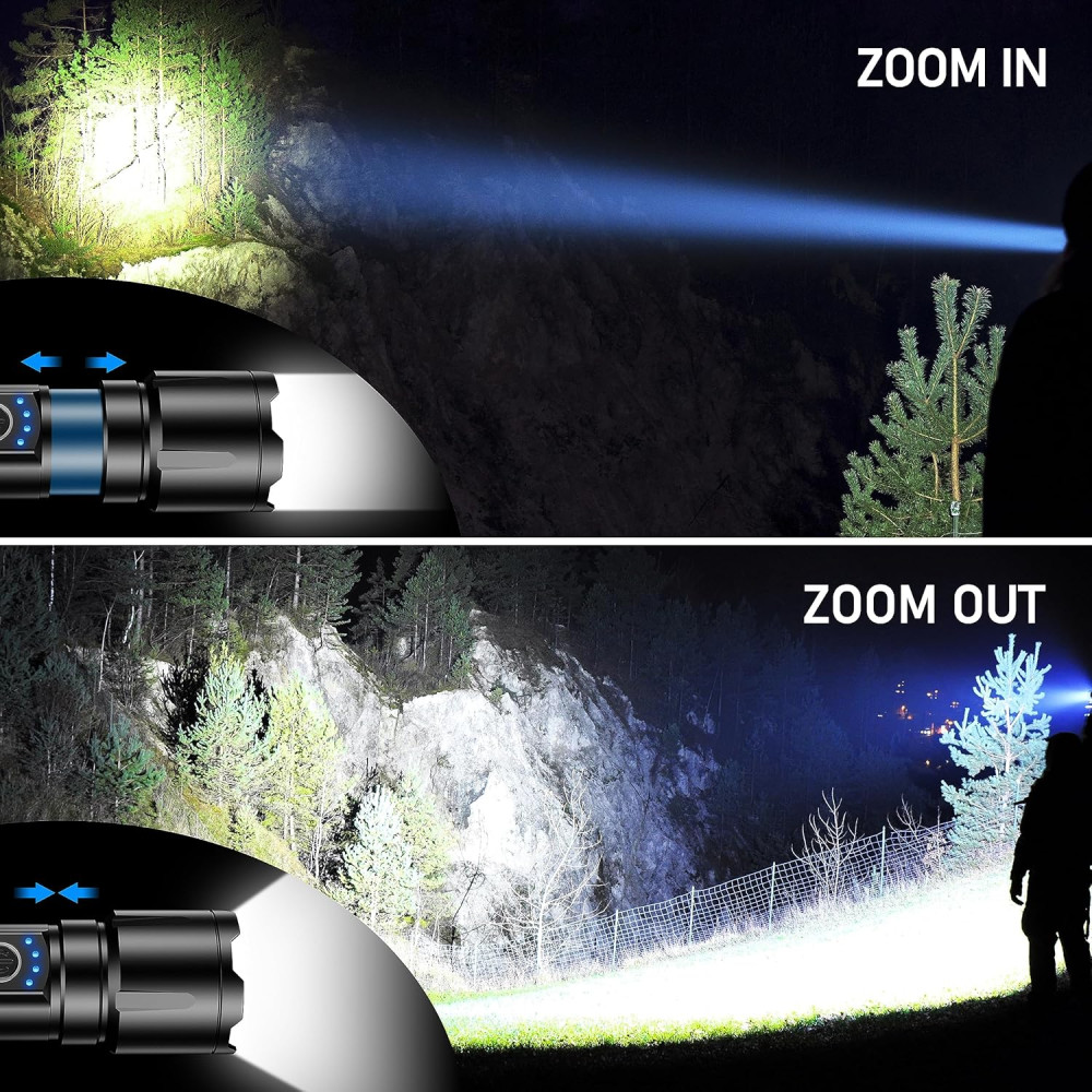 Портативный фонарик Blukar LED Torch 5000 мАh яркий 500000 лм