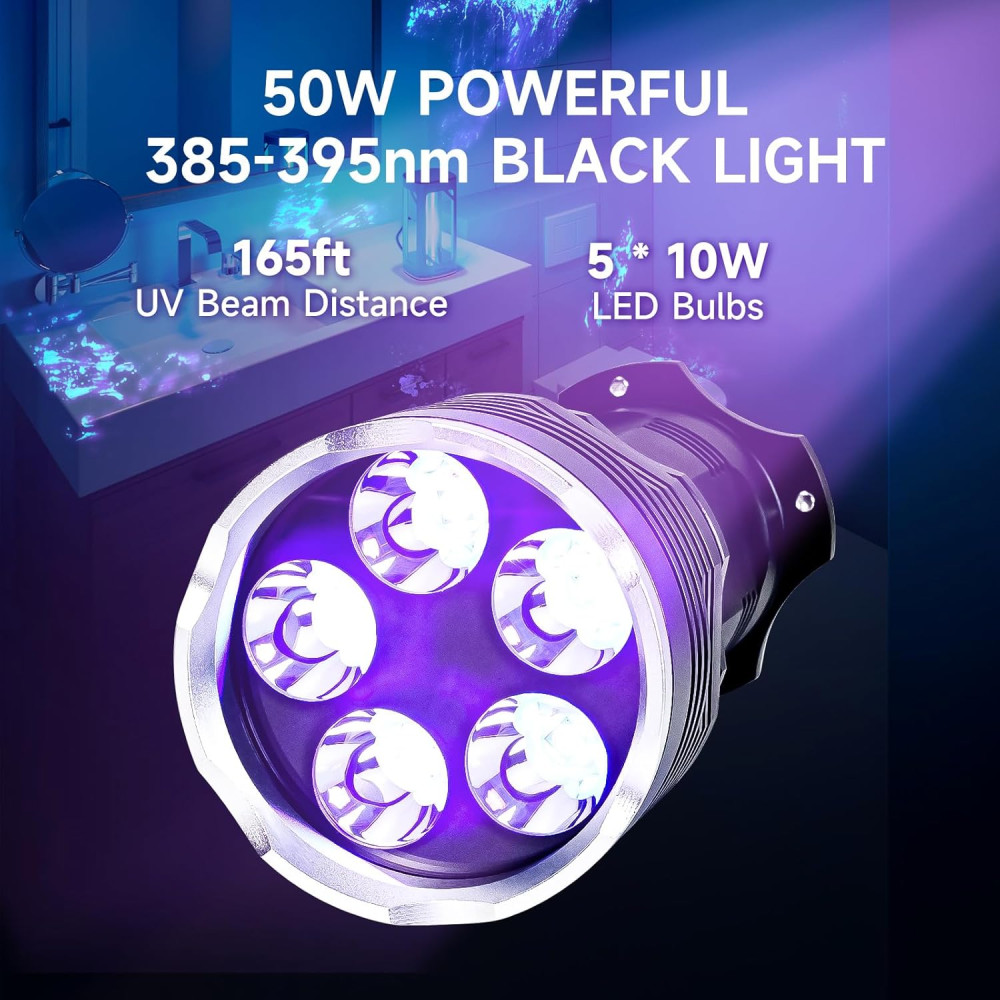 Потужний ультрафіолетовий ліхтар ULTRAFIRE TP50 395 нм 5 LED