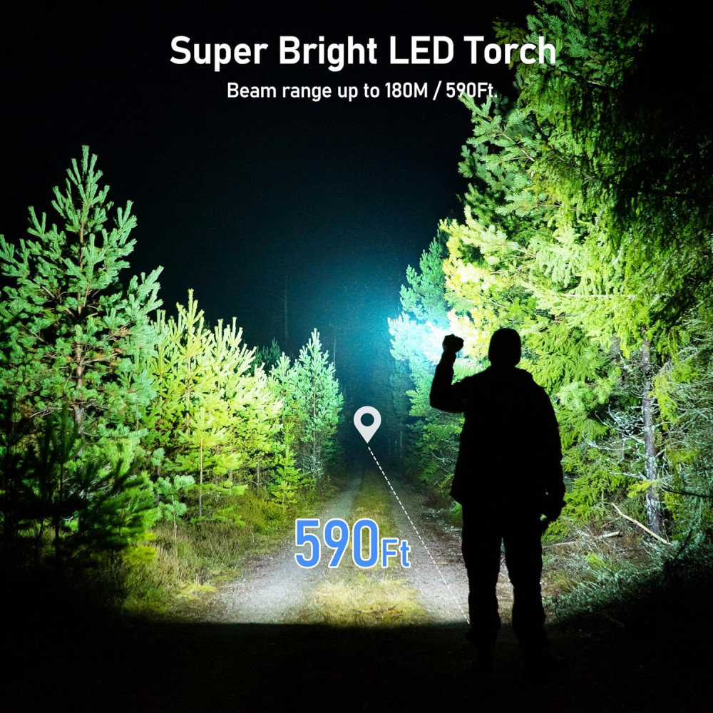 Акумуляторний LED ліхтар Blukar 2000 lm алюмінієвий 