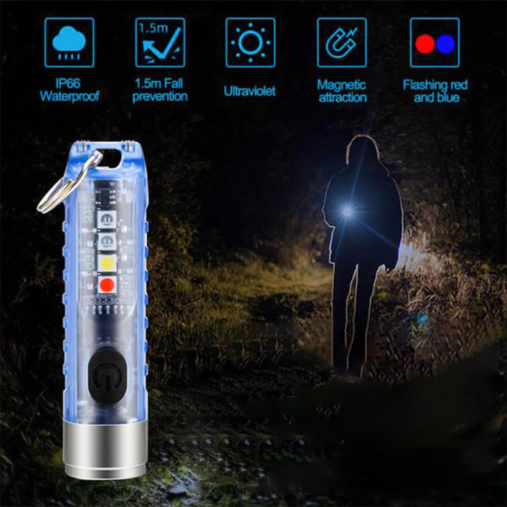 Міні ліхтарик Pivdo LED 400 лм COB плюс UV IP65