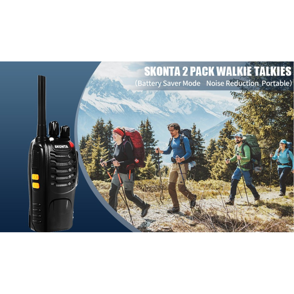 Рации Skonta BF-88E комплект 2 шт. 16 каналов PMR 446 аккумулятор 1500 mAh