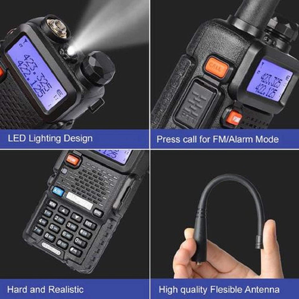 Акумуляторна рація Baofeng VHF/UHF двохдіапазонна 128 каналів 