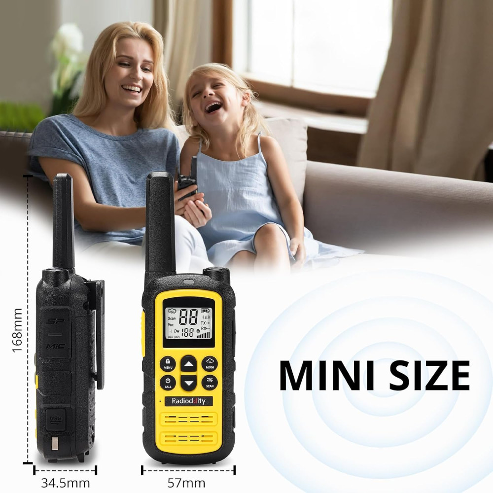 Портативные аккумуляторные рации Radioddity PR-T6 PMR446 16 каналов USB-C 2 шт