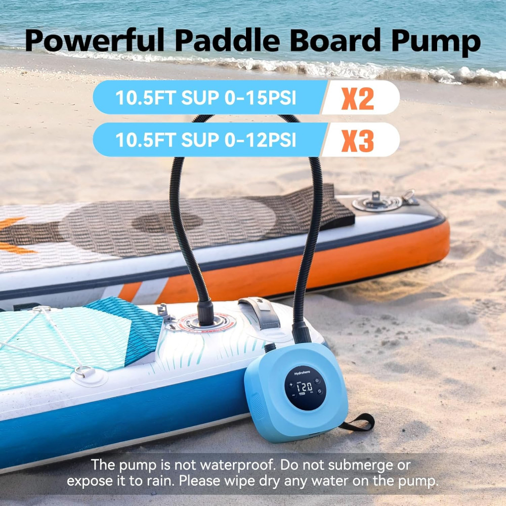 Электрический насос для SUP-досок Hydrohero D18PRO 20 PSI двухступенчатое накачивание и сдувание
