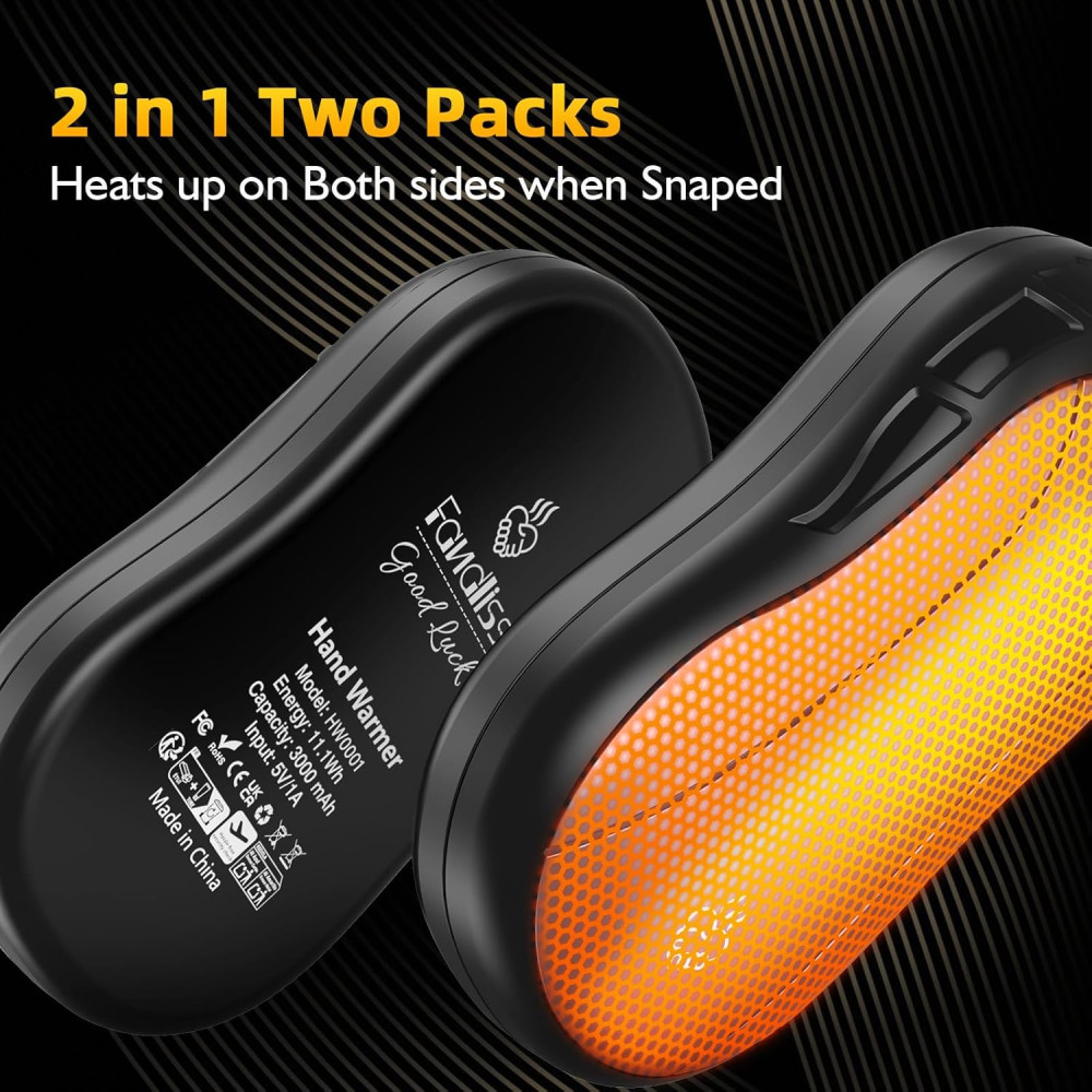 Электрические грелки для рук FANDLISS 2 шт аккумуляторные 5200mAh