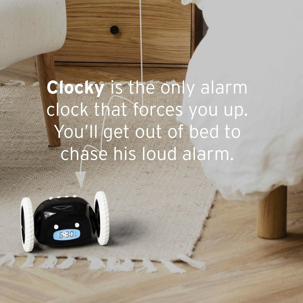 Будильник CLOCKY Loud, на убегающих колесиках (для крепко спящих)