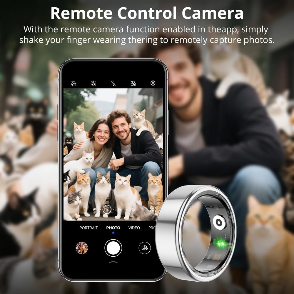 Смарт кільце COLMI Bluetooth з кейсом для зарядки розмір 18,9 мм