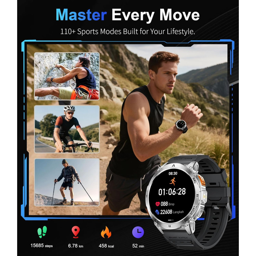 Смарт годинник BENYAR SMART EF14 AMOLED 730mAh IP68