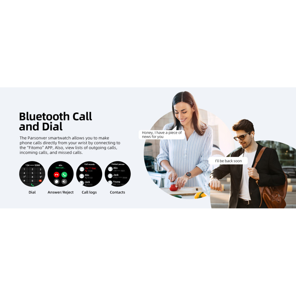 Смарт годинник Parsonver SR1 Bluetooth дзвінки IP68 пульс SpO2