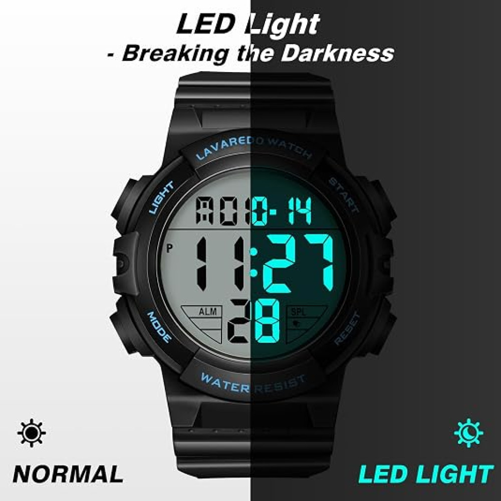 Мужские цифровые часы BOMIEUX 04 Blue спортивные тактические с подсветкой