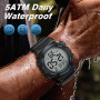 Мужские цифровые часы BOMIEUX 04 Blue спортивные тактические с подсветкой