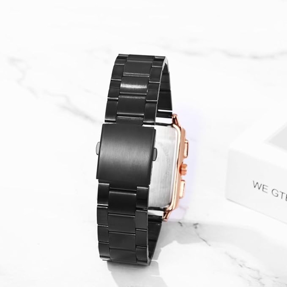 Мужские часы JewelryWe из нержавеющей стали, водонепроницаемые аналоговые кварцевые часы