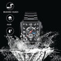 Мужские часы JewelryWe из нержавеющей стали, водонепроницаемые аналоговые кварцевые часы