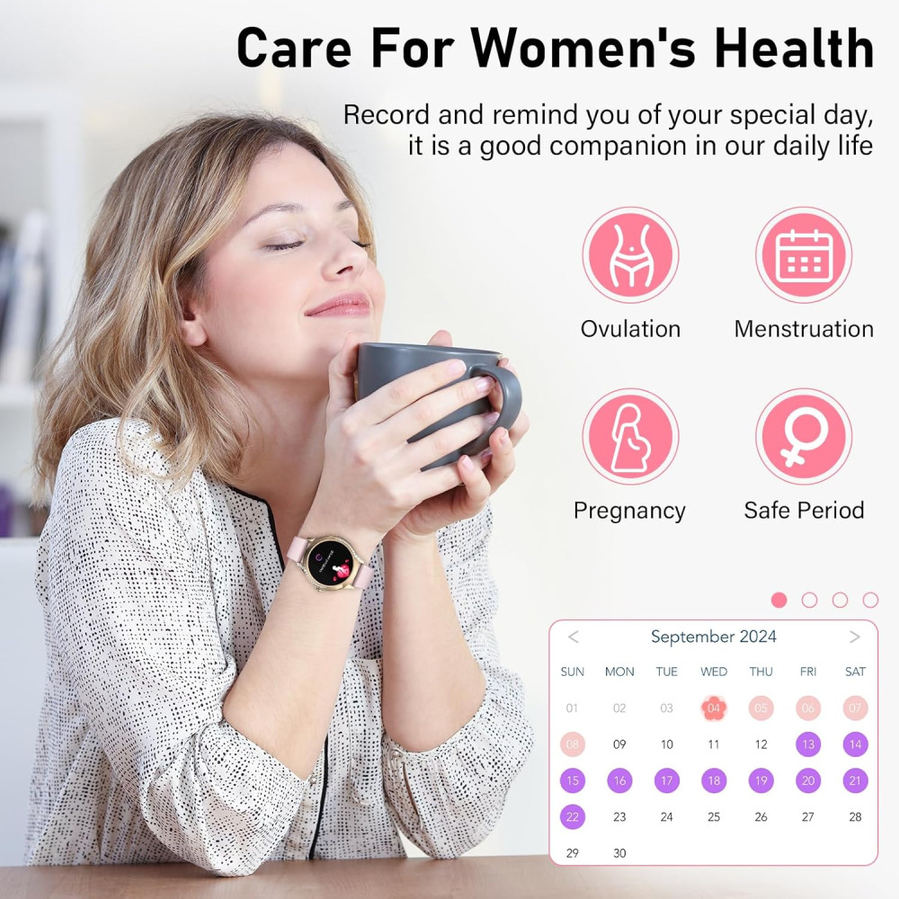 Смарт годинник ETELIAR з Bluetooth 5.3, HD-дисплеєм 1,19 дюйма, захистом IP68 для iOS та Android
