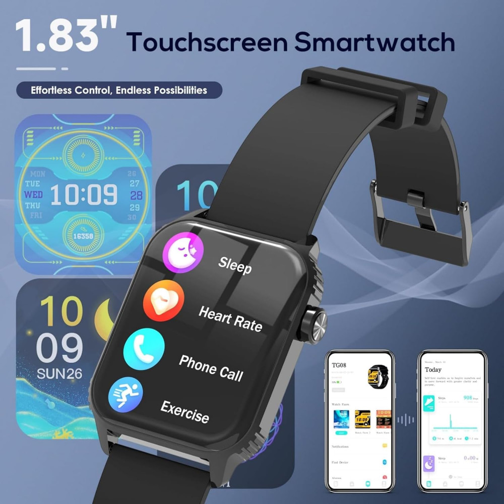 Смарт годинник TRAUSI TG08 Bluetooth дзвінки та 120 режимів спорту
