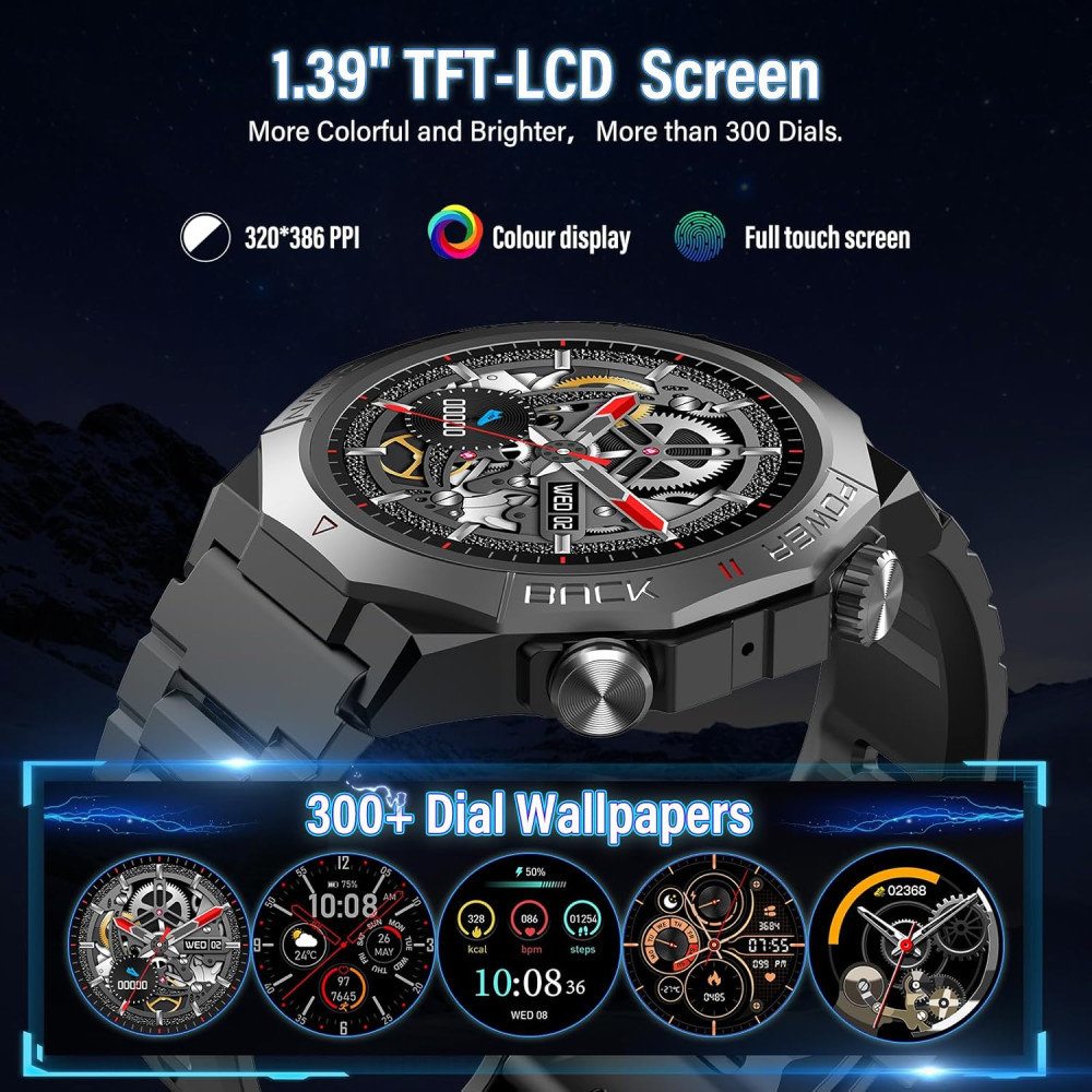 Смарт часы Qecnato s10 с HD дисплеем и крепким корпусом