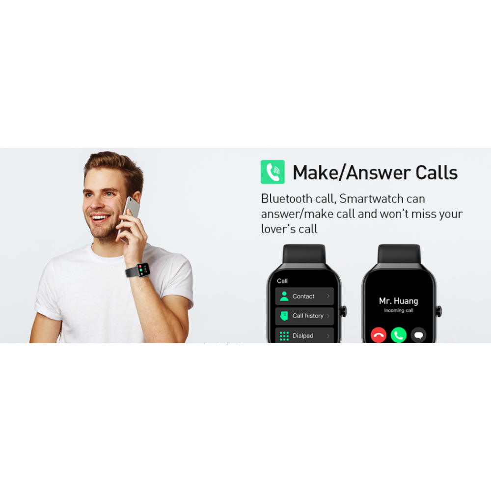 Смарт-часы Motast 1,96-дюймовые, водонепроницаемые смарт-часы IP68 для Android и iOS