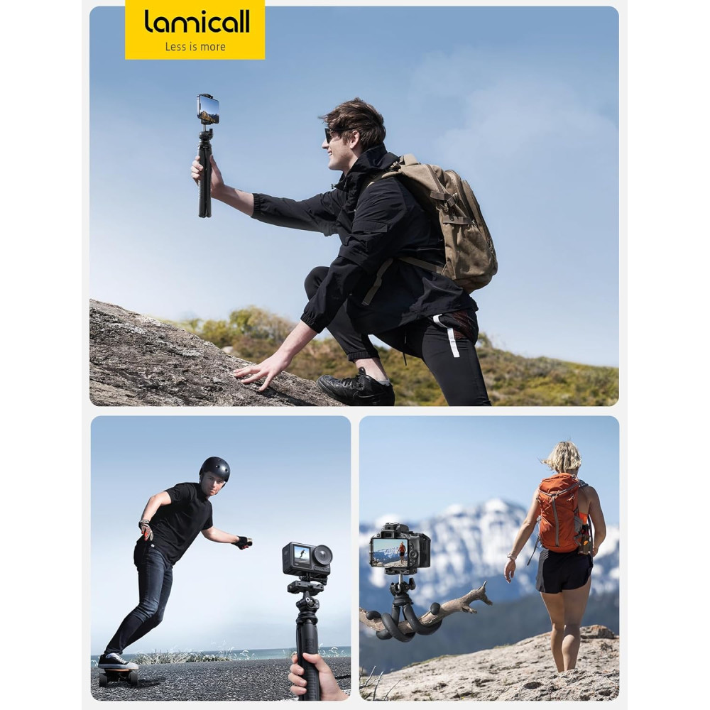 Штатив для телефона Lamicall, гибкий, 3в1 с беспроводным пультом управления.