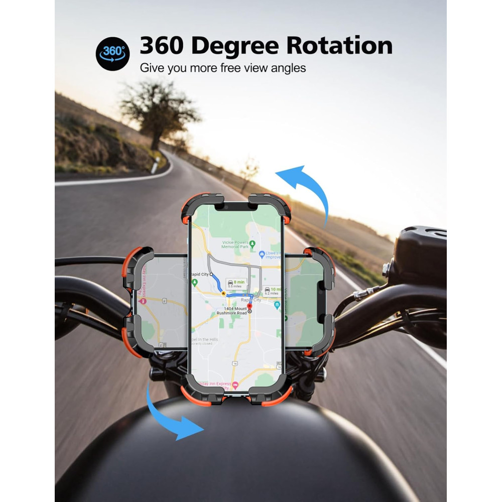 Держатель для телефона на велосипед Glangeh, вращающийся на 360° 