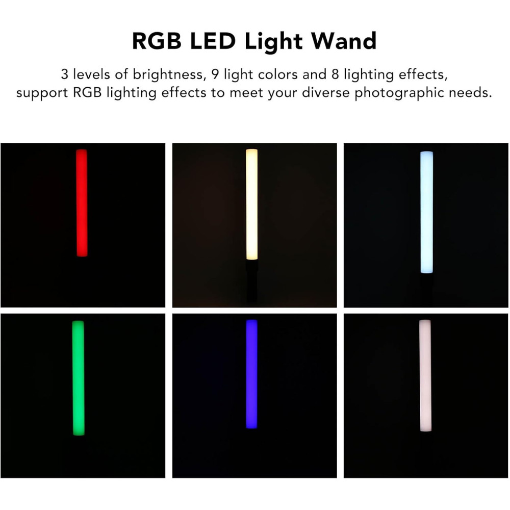 Портативный RGB светодиодный светильник для фото и видео 9 цветов
