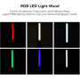 Портативный RGB светодиодный светильник для фото и видео 9 цветов