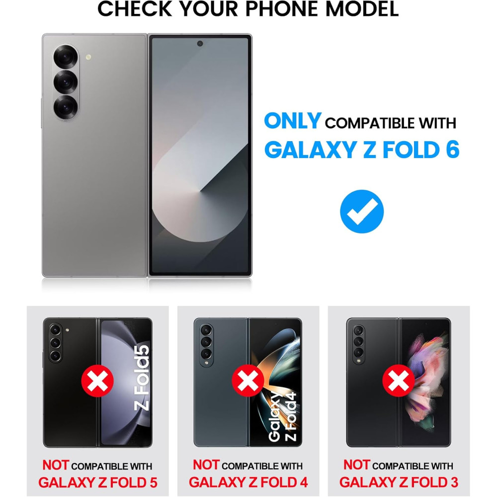 Чохол для Samsung Galaxy Z Fold 6 з відсіком для карток ударостійкий
