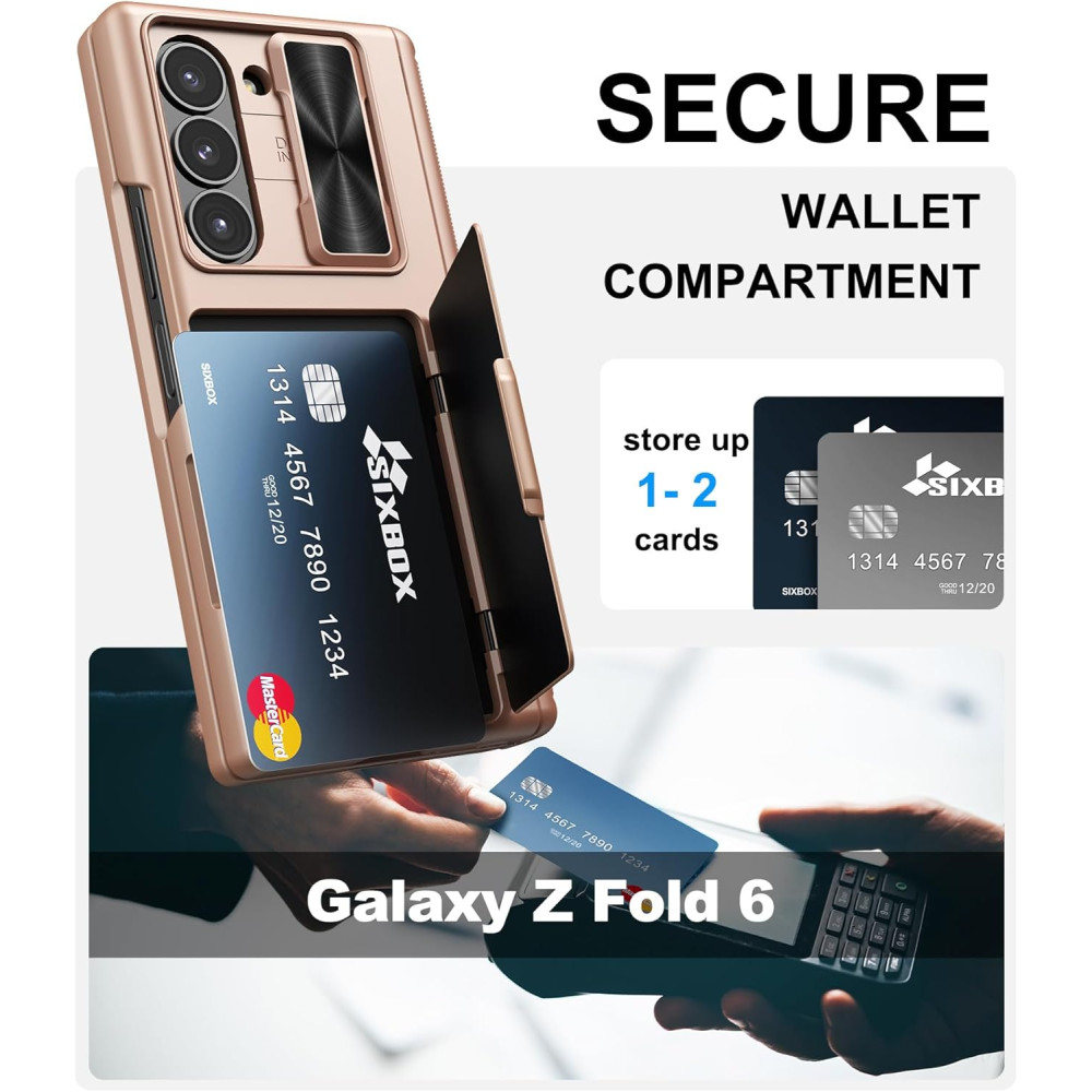 Чохол для Samsung Galaxy Z Fold 6 з відсіком для карток ударостійкий