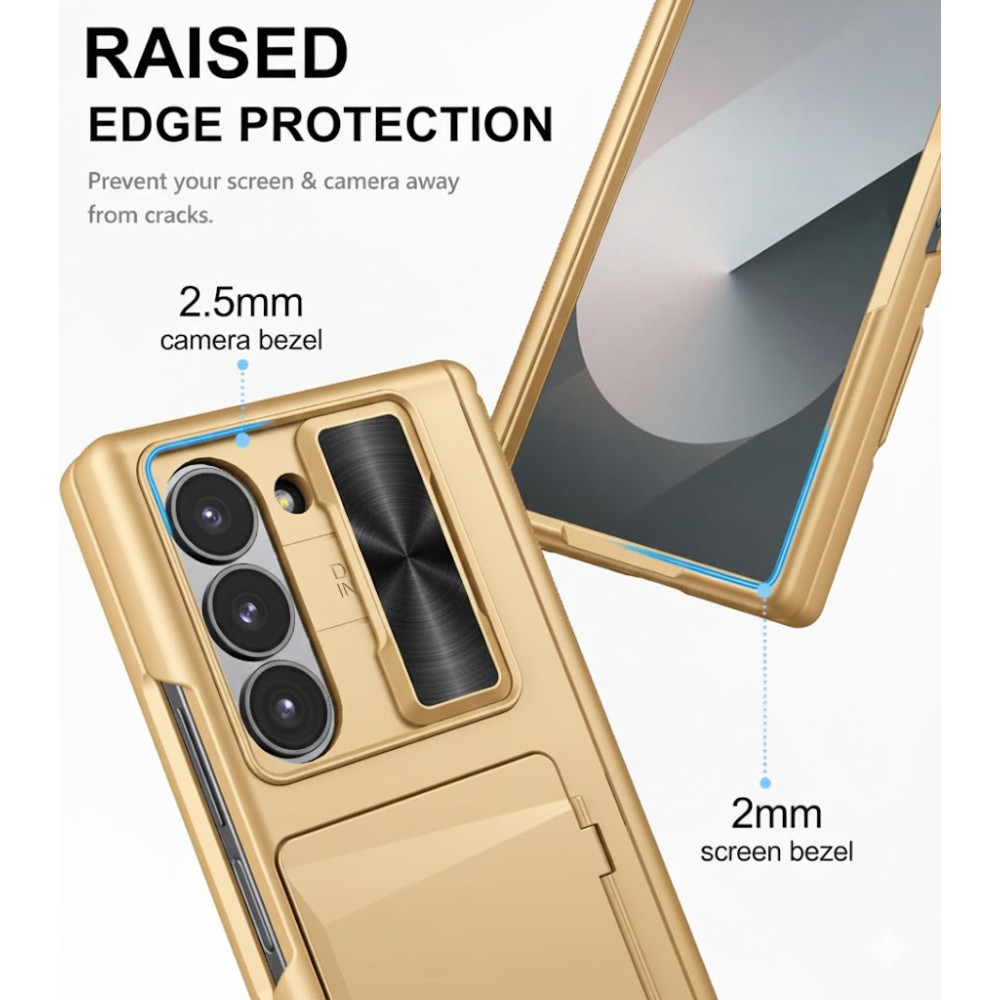 Чохол для Samsung Galaxy Z Fold 6 з відсіком для карток ударостійкий