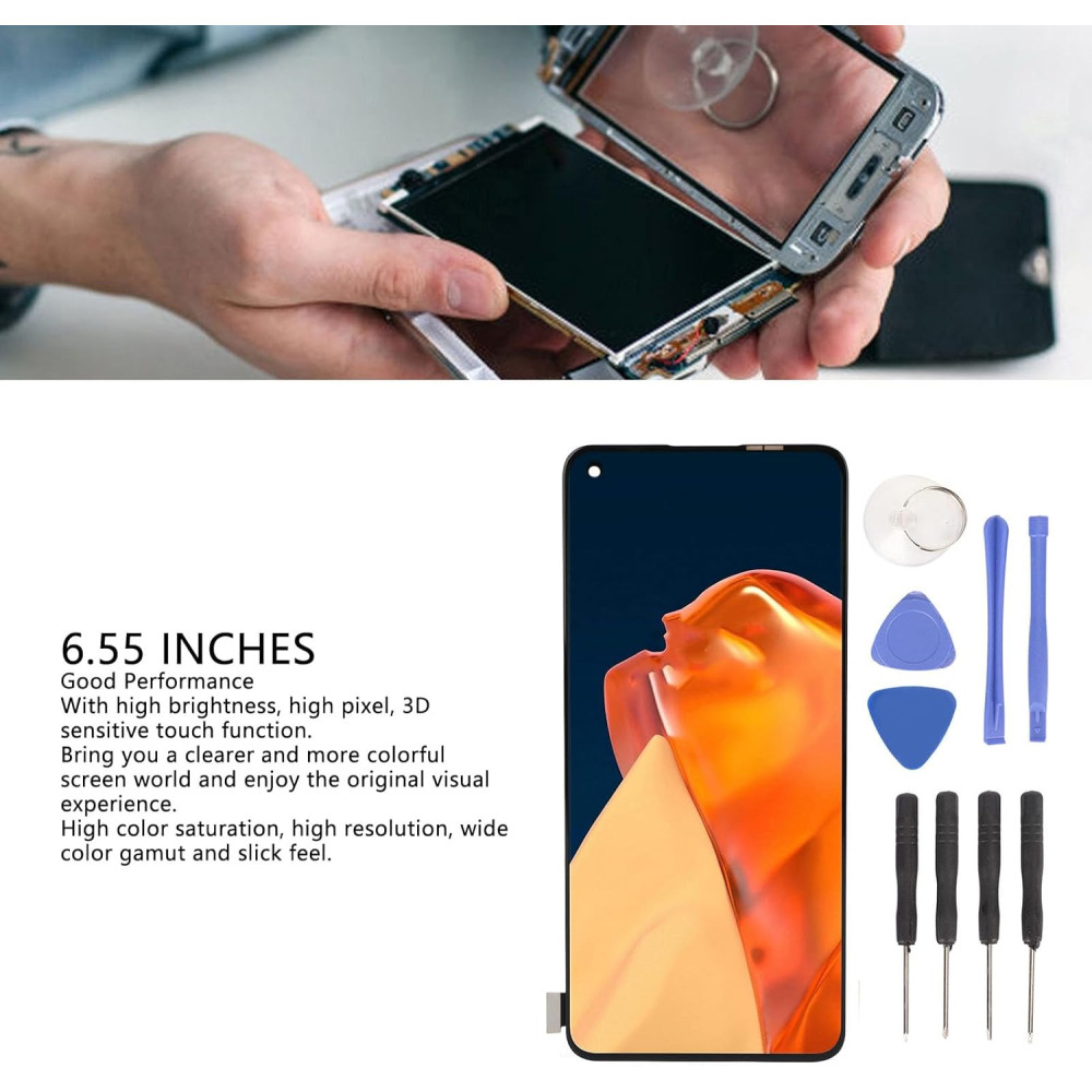 Дисплей AMOLED для OnePlus 9 5G Yoidesu с комплектом для ремонта