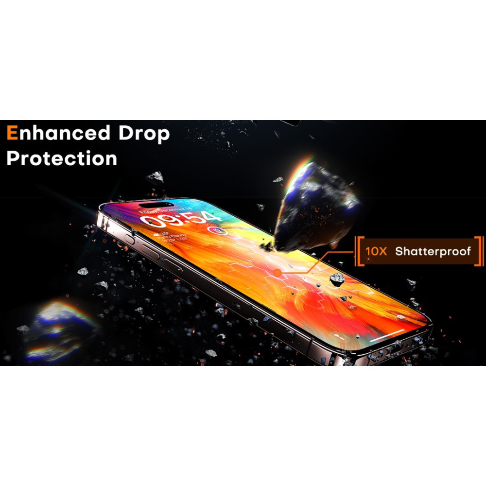 Защитное стекло TOCOL для iPhone 16 Pro 9H полное покрытие антиударное HD 