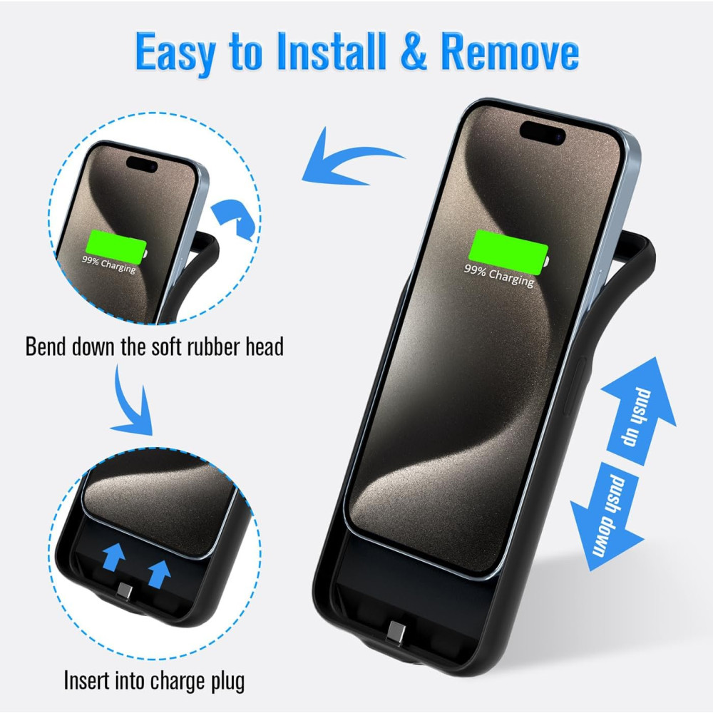 Чехол аккумулятор HUOBAO для iPhone 15 Pro Max 8500mAh 