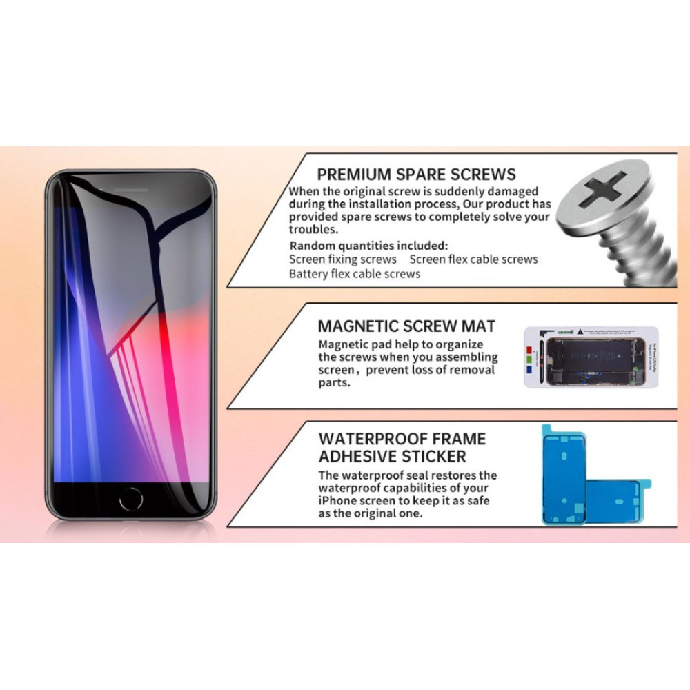 Дисплей для iPhone 8 Plus A1864 / A1897 / A1898 фронтальна камера та повний комплект для заміни