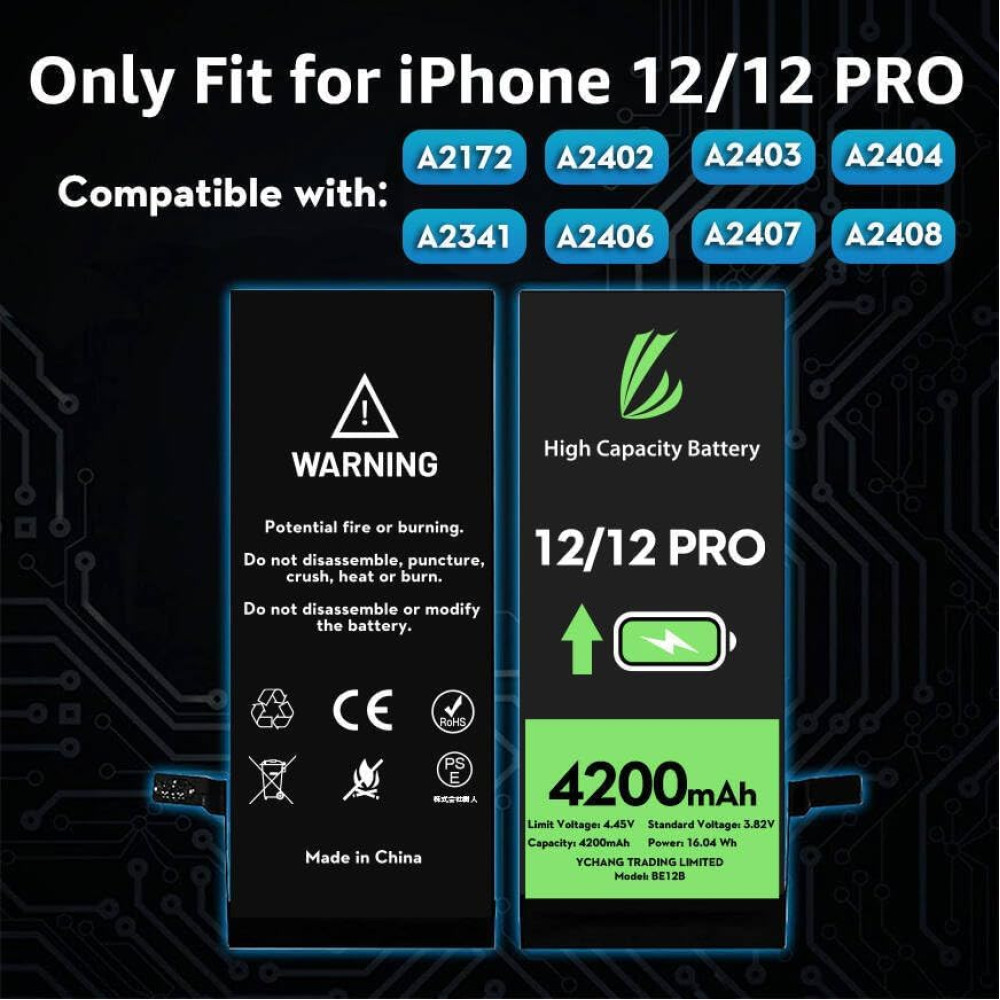 Аккумулятор LL TRADER для iPhone 12 та 12 Pro 4200 mAh