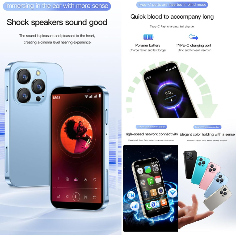 Мобильный телефон смартфон Soyes XS18Pro, 2/16Gb, 2 SIM, четырехъядерный Android 8.1