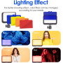 Светодиодная видеолампа UBeesize LED регулируемая USB с цветными фильтрами