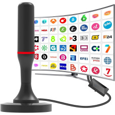 Комнатная цифровая ТВ антенна QGClearSO для телевизора DVB-T/T2 и HD/4K