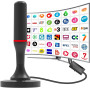 Комнатная цифровая ТВ антенна QGClearSO для телевизора DVB-T/T2 и HD/4K